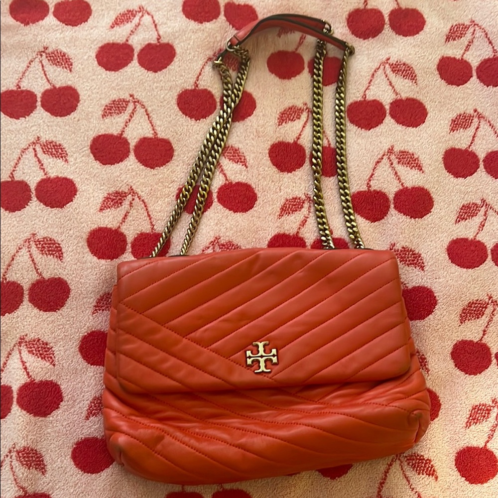Tory Burch Quilted Red Shoulder Bag